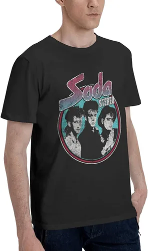 Vista 2 de Soda Stereo T Shirt Mens Summer Tee Casual Short Sleeve Shirts