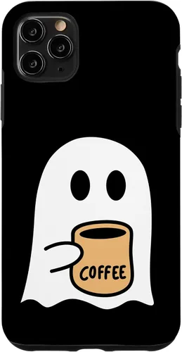 Vista 13 de iPhone 16 Spooky Fall Ghost Coffee Lovers Costume Case