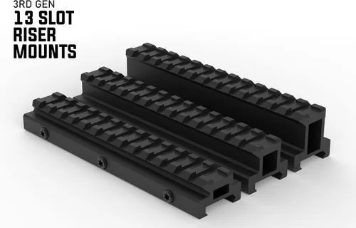Vista 5 de Monstrum Lockdown V3 Picatinny - Soporte elevador con base de tope de retroceso 5.5 pulgadas de longitud 0 o 20 MOA