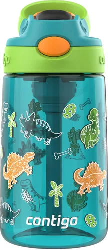 Vista 15 de Contigo Aubrey - Botella de agua para niños, paquete de 2, 20 onzas, azalea/jade y frambuesa azul. Azalea, tapa a prueba de derrames, apta