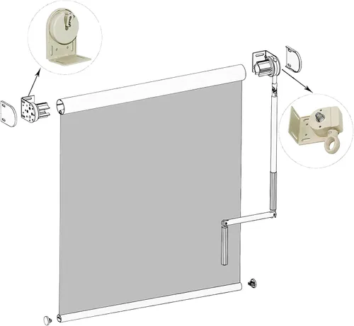Vista 3 de Accesorios de instalación de repuesto universales para sombrilla de interior/exterior y persianas enrollables (soporte sin cable)
