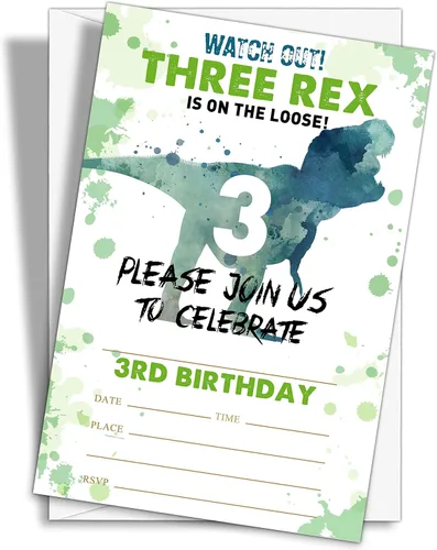Vista 9 de Invitaciones de fiesta de cumpleaños con neón y brillo, 20 unidades. Invitaciones temáticas de cumpleaños "Let's Glow Crazy" con sobres - HBYQK-B02