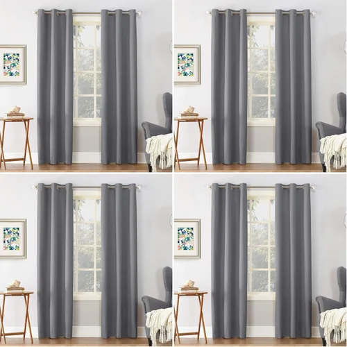 Vista 7 de Sun Zero Cooper - Panel de cortina aislante térmico oscurecedor para habitación, con ojales