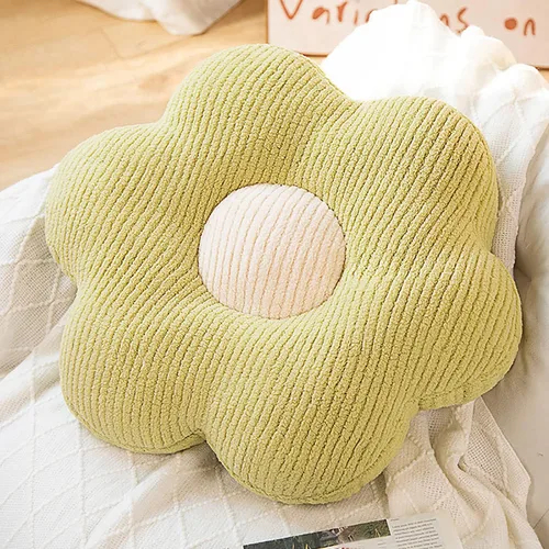 Vista 2 de HANDKEI Almohada transpirable con forma de flor, cojín para silla, cojín de suelo de flores, decoración encantadora de habitación, almohada cómoda
