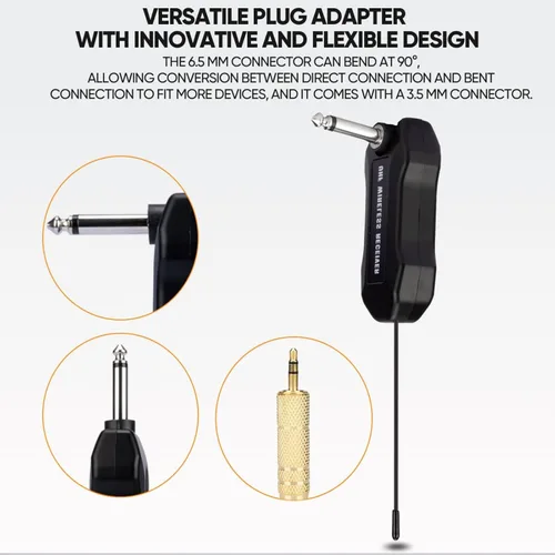 Vista 6 de W IN-MIX Sistema de micrófono inalámbrico UHF – 1 paquete con auriculares y micrófonos Lavalier, rango de 100 pies, 30 canales seleccionables