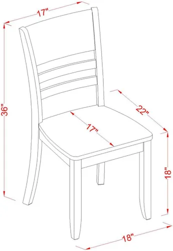 Vista 5 de East West Furniture HLLY5-CAP-W Juego de comedor de 5 piezas incluye una mesa de comedor redonda con pedestal y 4 sillas de cocina, 42 x 42