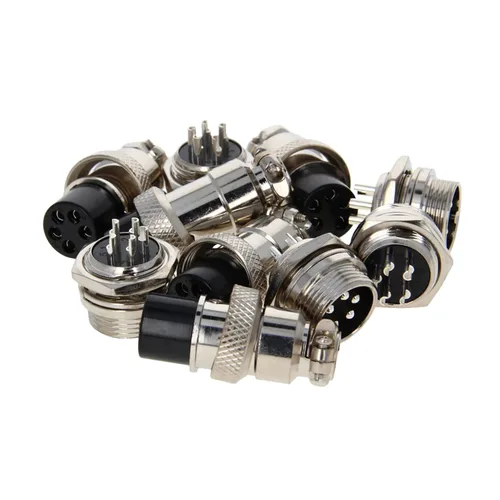 Vista 13 de Heyiarbeit Plata Negro GX12-2 15A 2P Aviación Conector Hembra/Macho Panel de Alambre de Alimentación Chasis Accesorios Conector de Metal Aviación 1