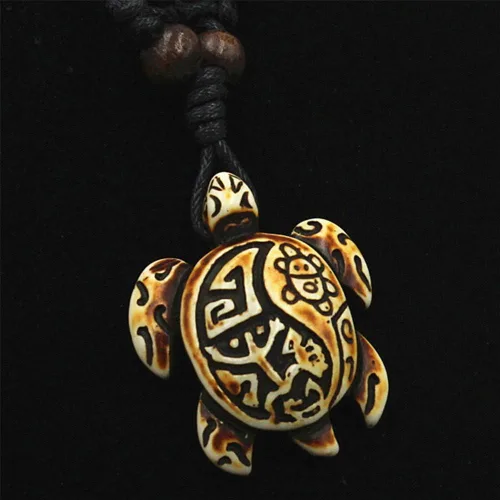 Vista 3 de Collar Yin Yang para parejas, collar de resina de tortuga marina de Tai Chi, mejores amigos, mejor amiga, collar de amistad para 2 mujeres