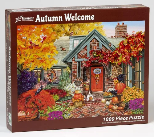 Vista 2 de Vermont Christmas Company Rompecabezas de bienvenida de otoño de 1000 piezas