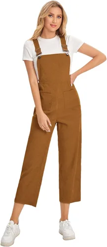 Vista 6 de SheIn Mono corto de pana con bolsillo frontal para mujer