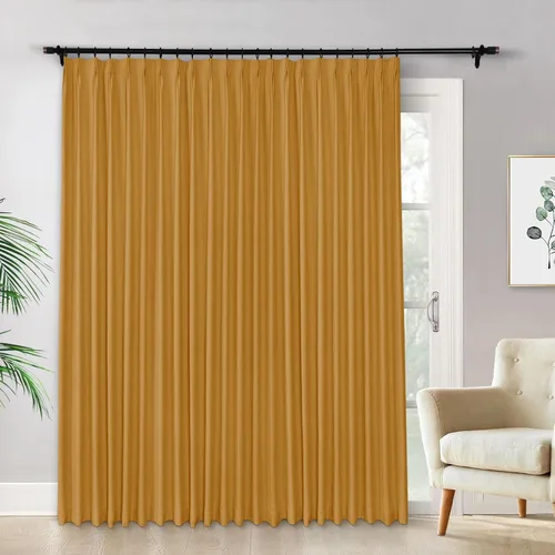 Vista 32 de Macochico Cortinas opacas de lino plisadas para oscurecer la habitación, panel con aislamiento térmico para dormitorio, sala de estar, sala