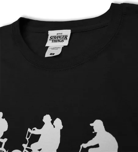 Vista 3 de Stranger Things Camiseta Hombre Mujer Unisex Upside Down Black Top