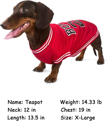 Vista 4 de Ropa para perros Camiseta transpirable de malla de baloncesto, ropa para mascotas, ropa deportiva para cachorros, camisa para perros de moda de Azul