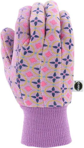 Vista 4 de Miracle Gro - Guantes de trabajo para mujer, estampado de palmeras punteadas