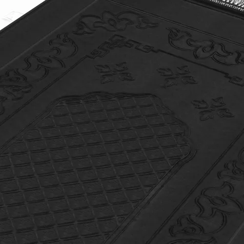Vista 8 de Alfombra de oración musulmana con cuentas de oración Tasbih, suave y grande para oración islámica mate, alfombrilla de oración islámica acolchada