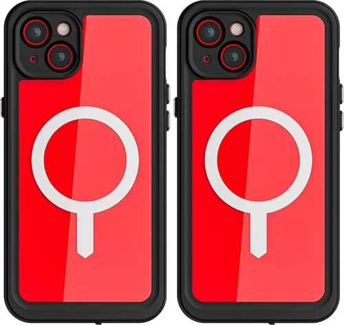 Vista 43 de Ghostek NAUTICAL funda delgada para iPhone 14 Plus a prueba de golpes impermeable con protector de pantalla y imán MagSafe con carga inalámbrica