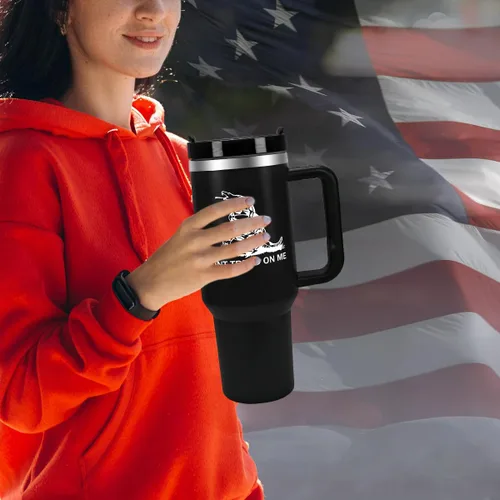 Vista 5 de Vaso de 40 onzas con asa y pajilla, regalos para papá de hija, hijo, niños, taza de café de viaje de acero inoxidable con aislamiento al vacío