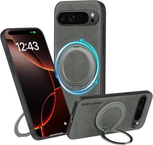 Vista 57 de Funda de silicona con soporte para iPhone 17 Pro [compatible con MagSafe] [Protección completa de la cámara] (6.3 pulgadas 2025), fundas de teléfono