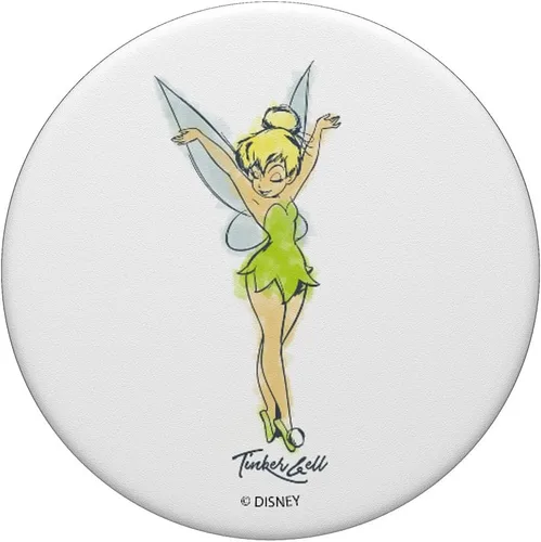 Vista 3 de Disney Peter Pan Tinker Bell Acuarela Retrato PopSockets Adhesivo PopGrip