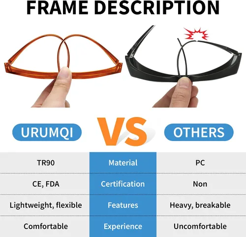 Vista 7 de URUMQI Gafas de sol para mujer gafas de sol redondas de moda gafas de sol polarizadas UV400 marco grande