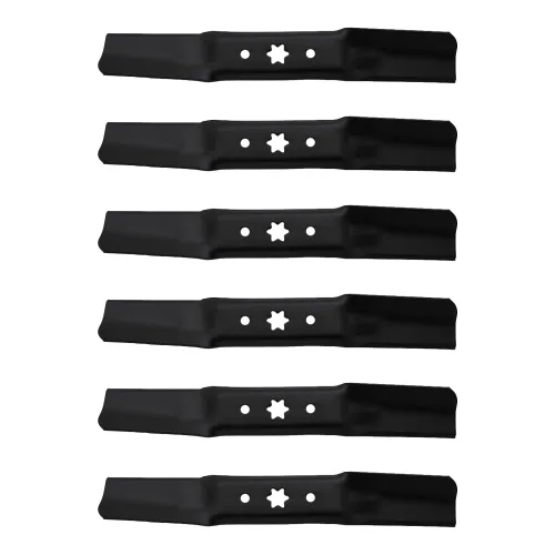 Vista 6 de RAParts (6) cuchillas de repuesto para cortacésped de repuesto de 17-1/4 pulgadas MTD para Cub Cadet 742-05052A 942-05052A