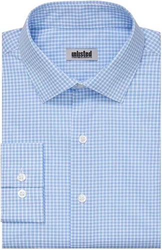 Vista 3 de Kenneth Cole Mens Dress Shirt Slim Fit Checks and Stripes (Patterned)