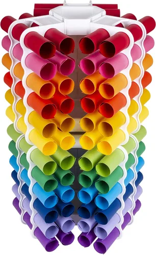 Vista 14 de ArtBin - Torre de almacenamiento (12 rollos de vinilo), color blanco Torre de almacenamiento de vinilo