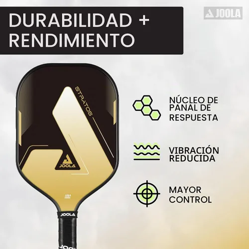 Vista 4 de JOOLA Stratos Pickleball Paddle – Lightweight Fiberglass with Polypropylene Core - USAPA Approved - Large Sweet Spot for Added Control - Pickle Ball