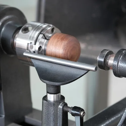 Vista 2 de Poste de 1 pulgada de diámetro con 3 pulgadas de longitud total para descanso de herramienta de torno de madera que incluye rosca, rosca M10X1.5