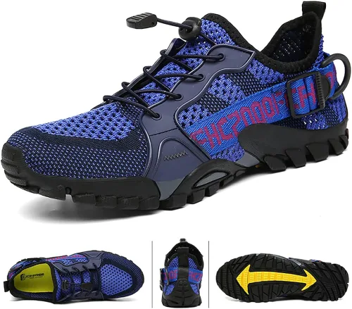 Vista 5 de TANGYUGEN Zapatos de agua para hombres y mujeres zapatos de senderismo al aire libre secado rápido zapatos de playa para viajes senderismo caminar