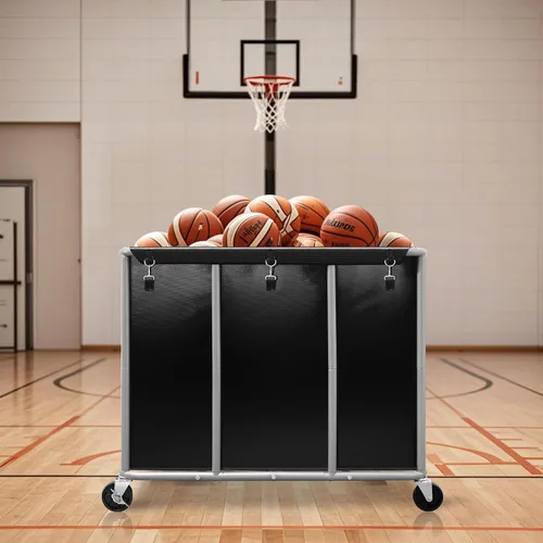 Vista 8 de STORAGE MANIAC - Carrito de lavandería comercial con ruedas 420L, marco de acero resistente, cesta de lavandería rodante con gran capacidad, bolsa