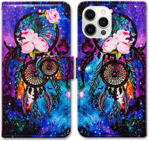 Vista 16 de Bcov Funda para iPhone 13 Pro Max, diseño de pájaro negro y verde con tapa para teléfono, con ranura para tarjetas, soporte para iPhone 13 Pro Max