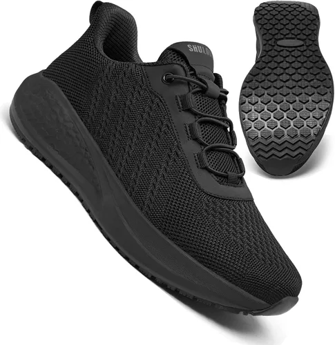 Vista 9 de SHULOOK Zapatos de trabajo antideslizantes para hombre, antideslizantes, para cocina, chef, zapatos de trabajo, restaurante, servicio de alimentos