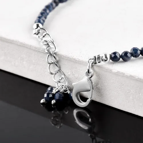Vista 73 de Natural Gemstone Micro Round Beads Dainty Choker Bangle Bracelet, Handmade Jewelry for Women, Healing Chakra Crystals Silver Plated Chain 8 inch