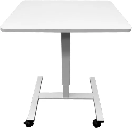 Vista 2 de BodyBilt® Escritorio rodante para portátil con ruedas bloqueables [25.625 x 18.875 pulgadas] Estación de trabajo móvil de pie con resorte para Negro