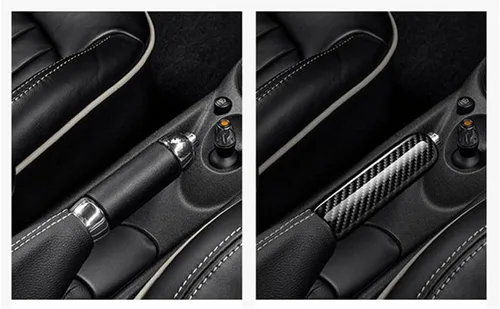 Vista 2 de WLKE Cubierta de freno de mano de fibra de carbono para Mini Cooper R55 Clubman R56 R57 R58 R59 R50 R53 F55 F57 F56 (para R53 R55 R56 R57 R58 R59)