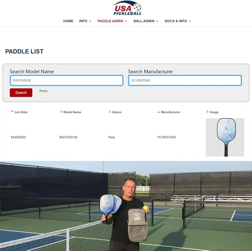 Vista 7 de YC DGYCASI Juego de 2 palas de pickleball aprobadas por USAPA 2026, raquetas ligeras de fibra de vidrio para pickleball, paquete de 2, 2 pelotas