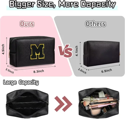 Vista 2 de TOPEAST - Bolso de maquillaje para mujer, Negro -, A