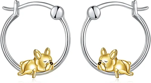 Vista 45 de VONALA Bonitos aretes de aro de plata de ley 925, regalos de cumpleaños para mujer