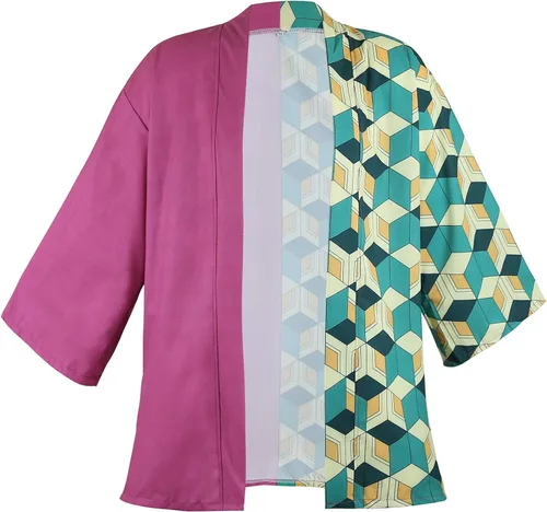 Vista 2 de Tinyones Conjunto de aretes de chaqueta de cosplay de anime Kamado Tanjirou