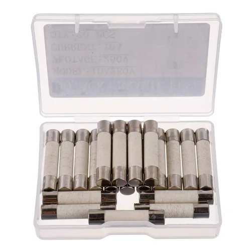 Vista 3 de BOJACK T10A250V Fusibles de cerámica de soplado lento de 0.236x1.181 in, 10 A, 250 V, 10 A, 250 V, fusibles de retardo de tiempo de tubo de cerámica