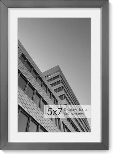 Vista 235 de Fun Memories Marco de Fotos A2 Negro, Marcos de Póster de Metal de Alta Gama de 16.5 x 23.5 pulgadas para Pared, Marco de Fotos A2 con Paspartú A3