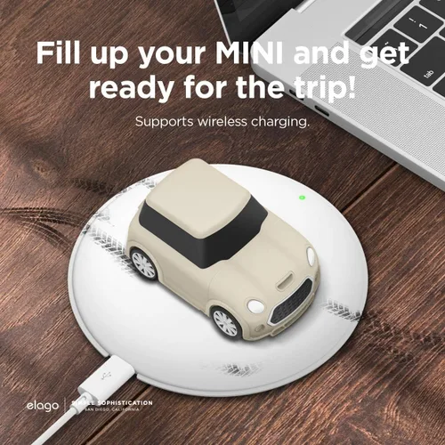 Vista 7 de elago - Funda para AirPods de coche con llavero compatible con Apple Airpods 2 y 1