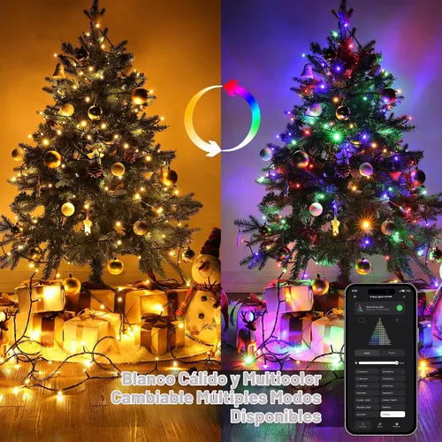 Vista 2 de Brizled - Tira de luces inteligentes para Navidad, 20 metros / 66 pies, 200 luces LED que cambian de color, control por aplicación y voz, luces