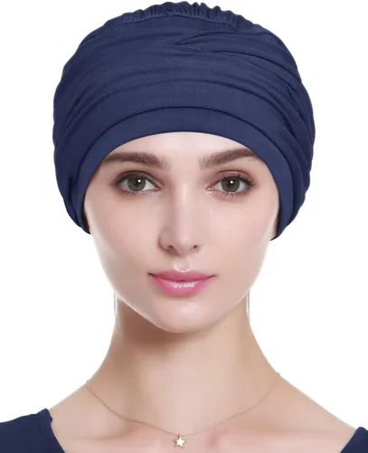 Vista 19 de Alnorm Gorro de quimioterapia, sombrero de viscosa para mujer, turbante para la cabeza para mujer