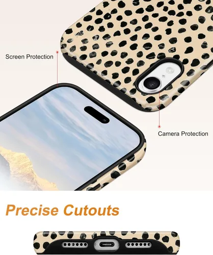 Vista 600 de Jusy Funda compatible con MagSafe con estampado de caparazón de tortuga marrón para iPhone 7/8/SE, cubierta protectora de TPU suave magnética