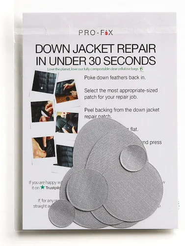 Vista 19 de Kit de parches de reparación autoadhesivos impermeables – Solución de 30 segundos para chaquetas, tiendas de campaña, sacos de dormir, mochilas Negro
