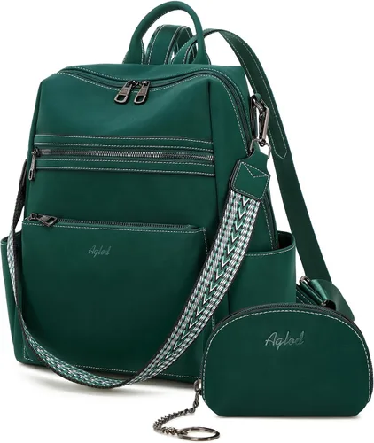 Vista 12 de AGLOD mochila de cuero para mujer, bolso de diseñador para damas, con correa para el hombro, bolso de trabajo de imitación, bolsos de mano