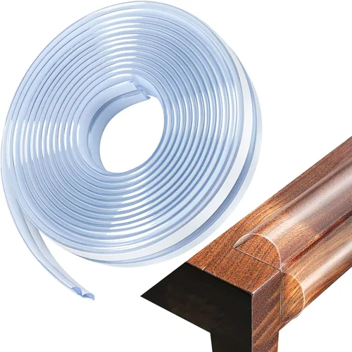 Vista 9 de A prueba de bebés, tira protectora de borde transparente de 0.6 pulgadas, protectores de esquinas suaves de silicona gruesa con adhesivo fuerte