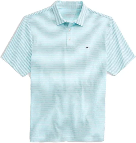 Vista 26 de Vineyard Vines Polo Bradley Stripe Sankaty para hombre Ocean Breeze Tejeda
